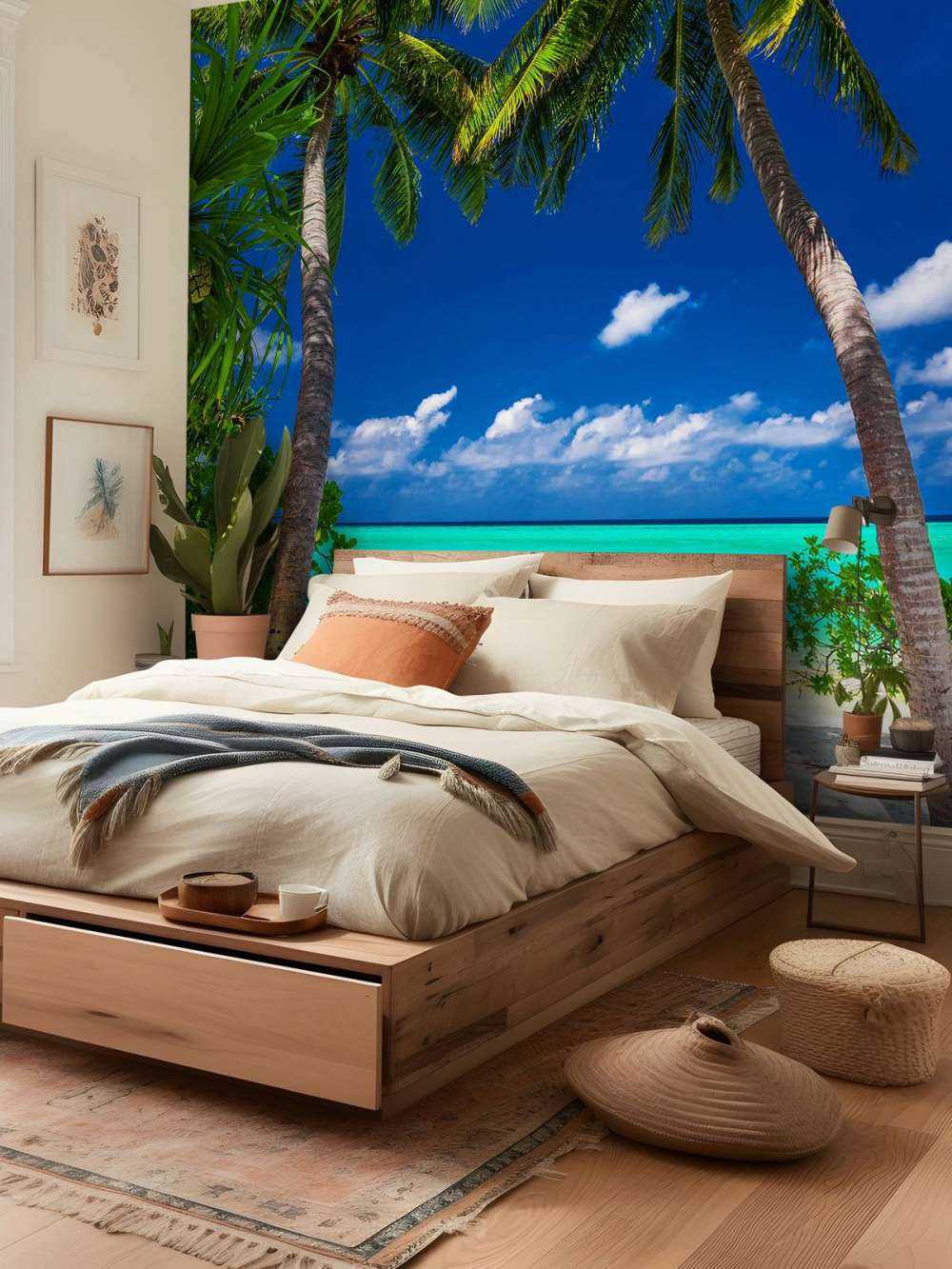 Palmbomen op een eiland