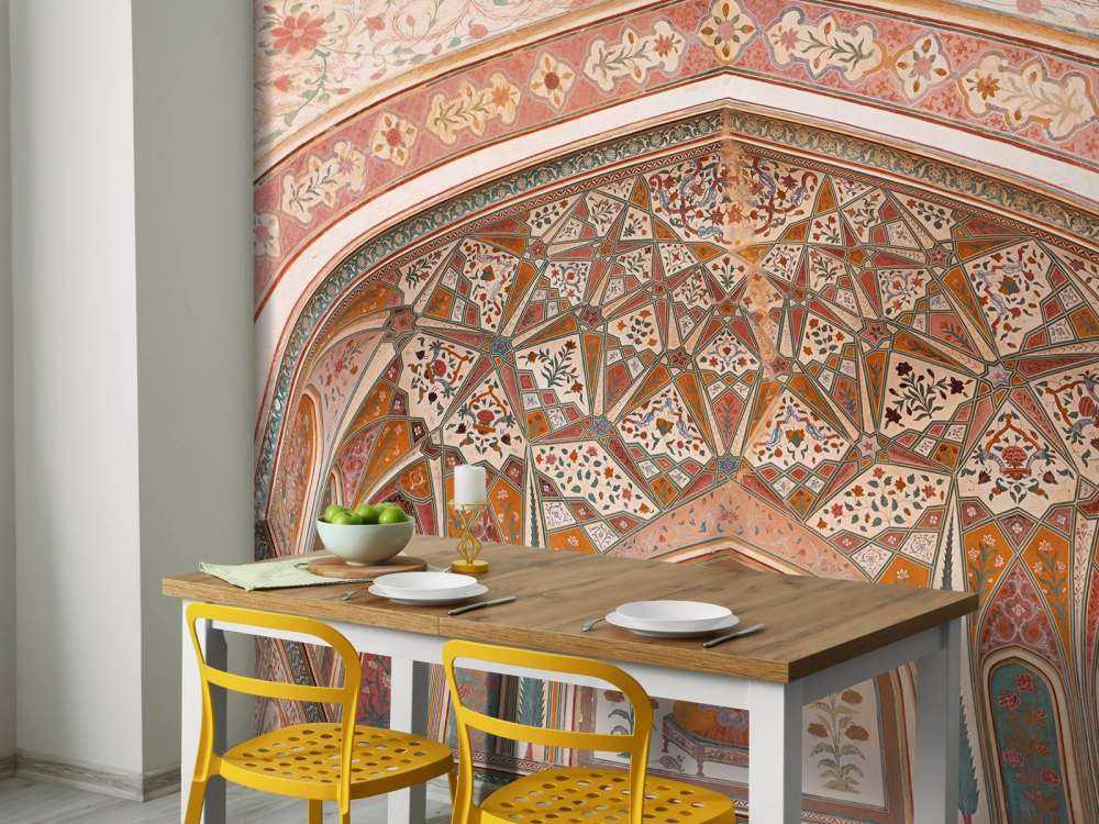 Rijk beschilderde Indiase boog 