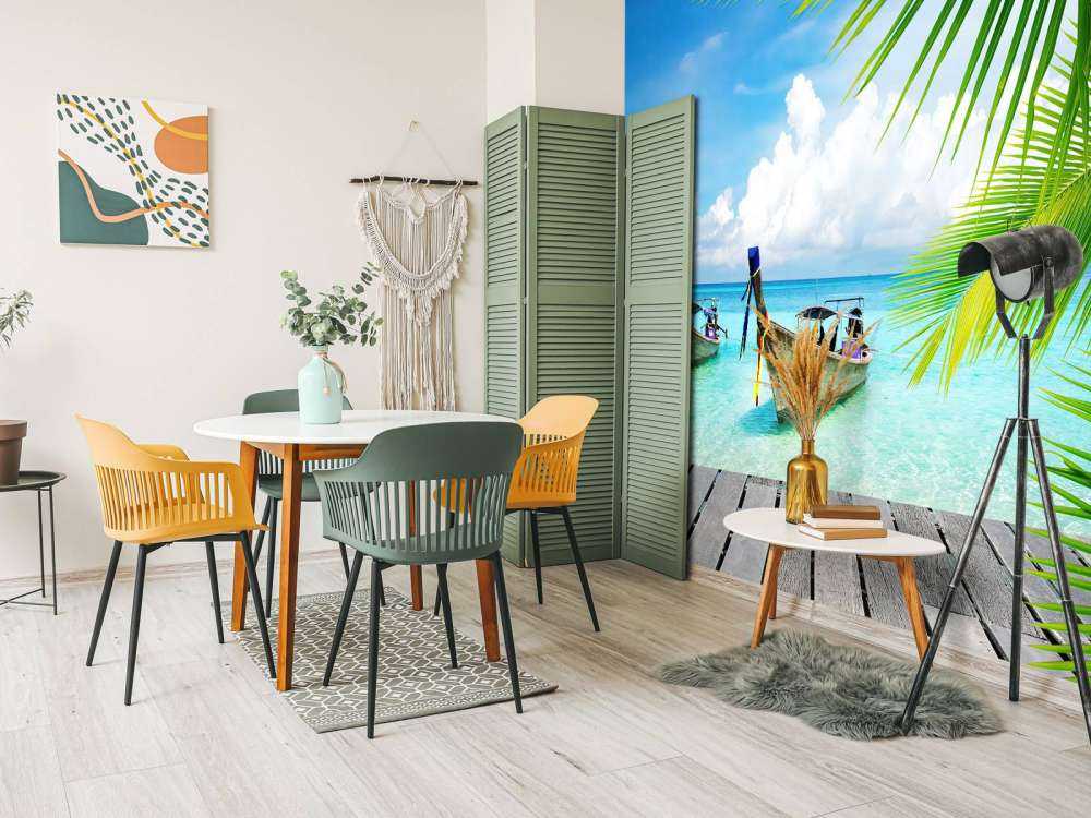 Boot en een palmboom