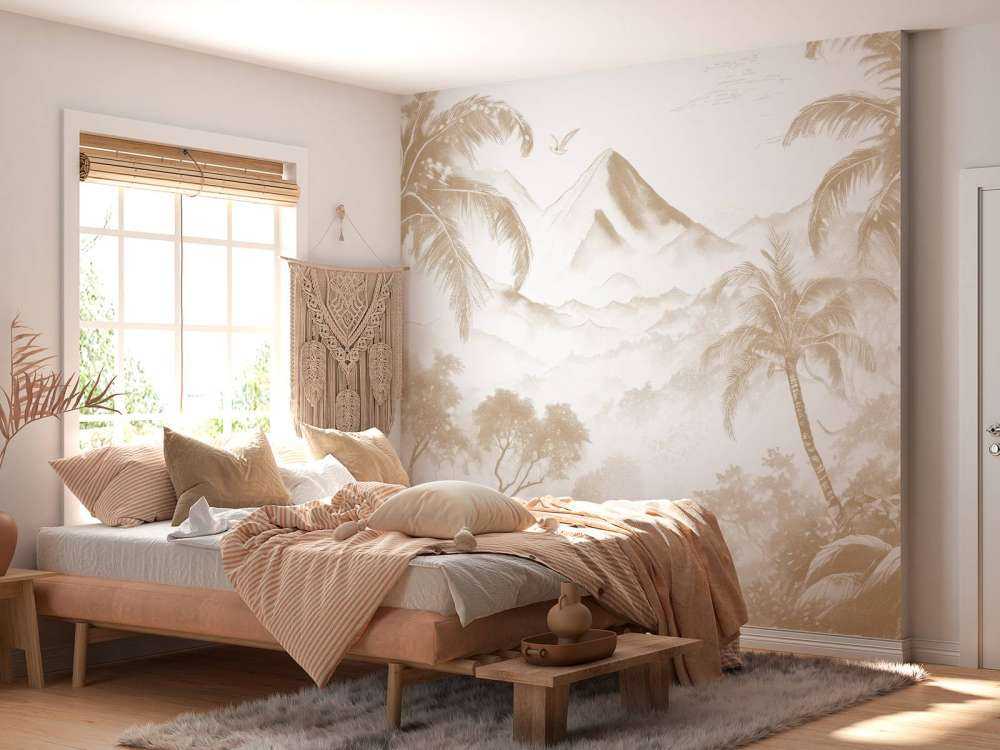 Ochtendgloren op Vulkanisch Eiland, taupe