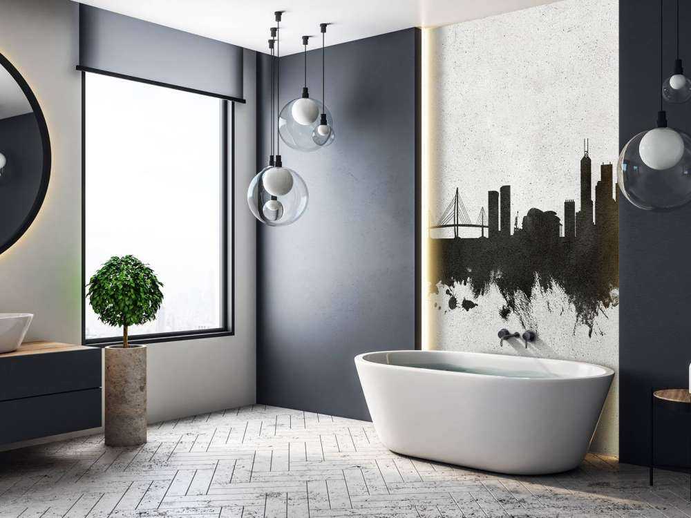 Waterverf skyline, Hong Kong