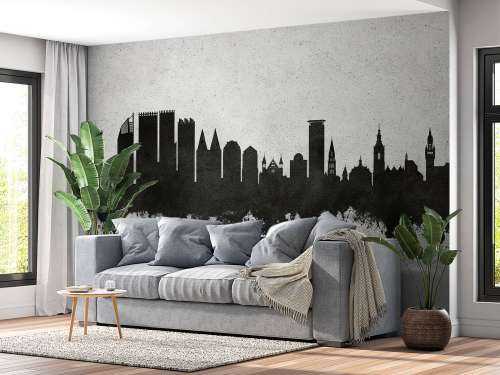 Waterverf skyline, Den Haag