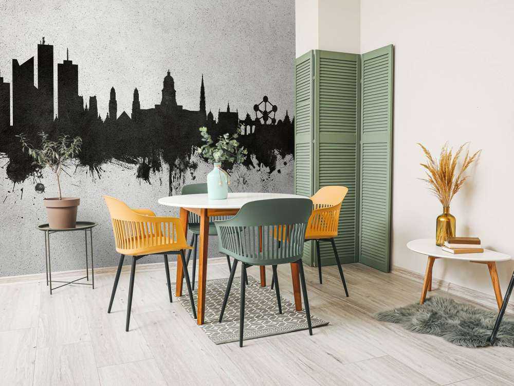 Waterverf skyline, Brussel