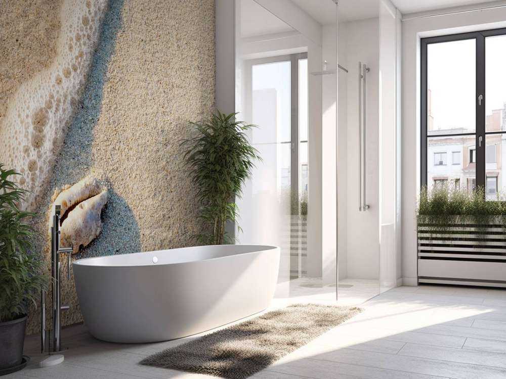 Minimalistisch strand afbeelding