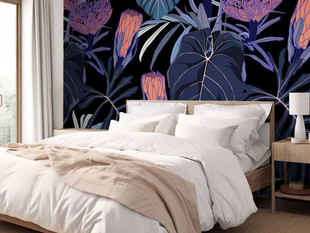 Patroon met tropische planten