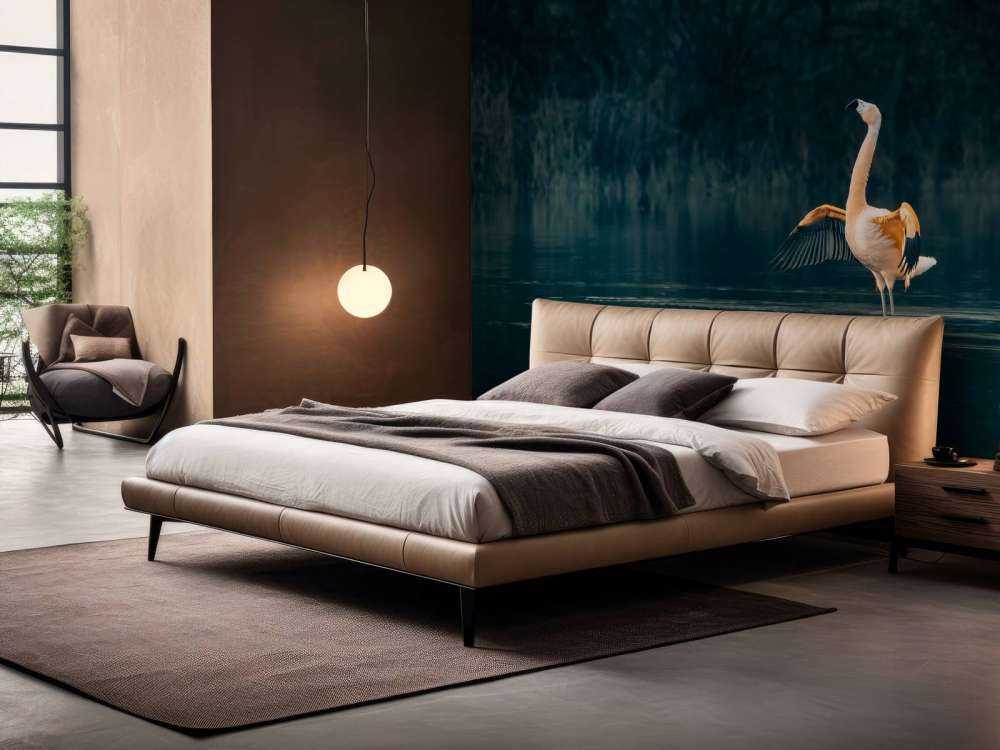 Flamingo in verlaten meer