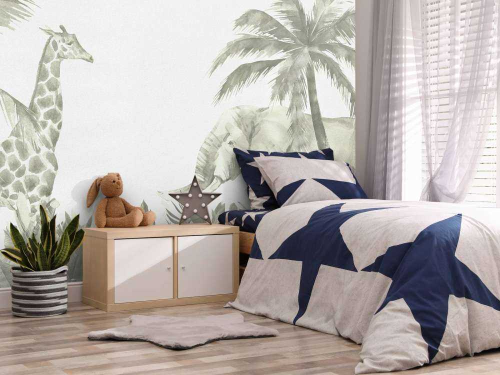 Verschillende jungle dieren in groen