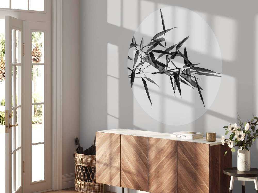 Bamboeblaadjes in zwart-wit