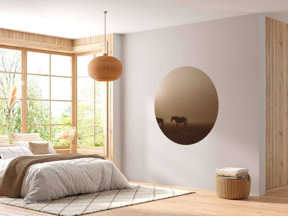 Paarden in de Nevelige Weide