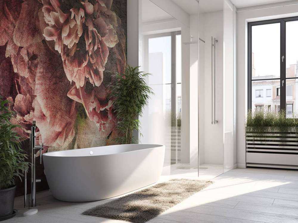 Donker romantische pioenroosweelde