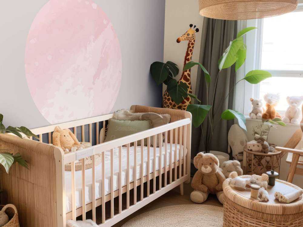 Poederroze verfsluier in lagen