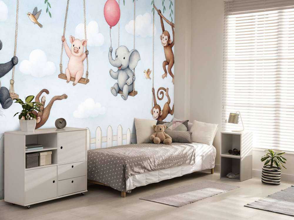 Dierenvriendjes in de speeltuin