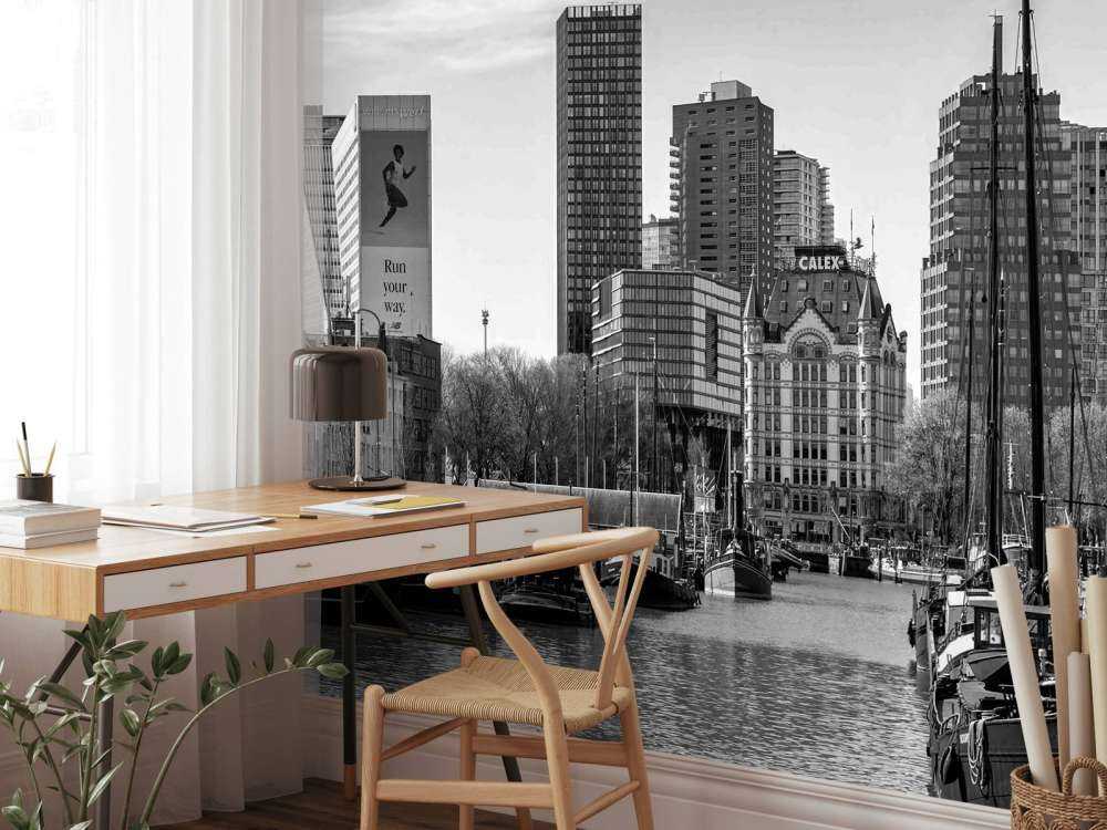 Oude Haven en Witte Huis in Monochroom