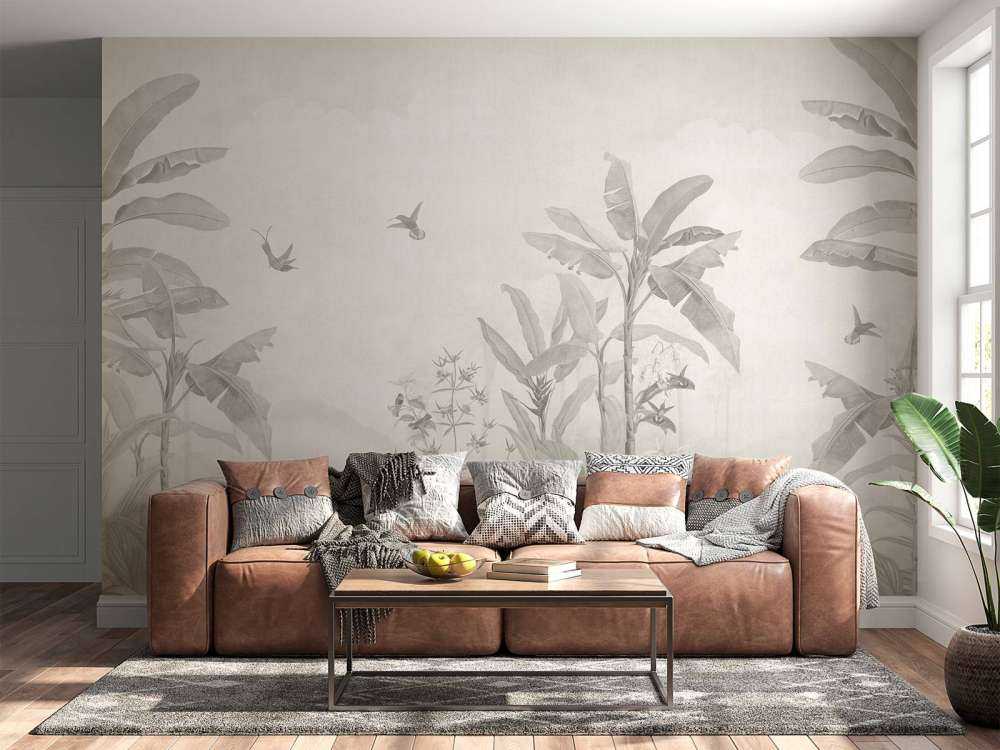 Tropische jungle met kolibries