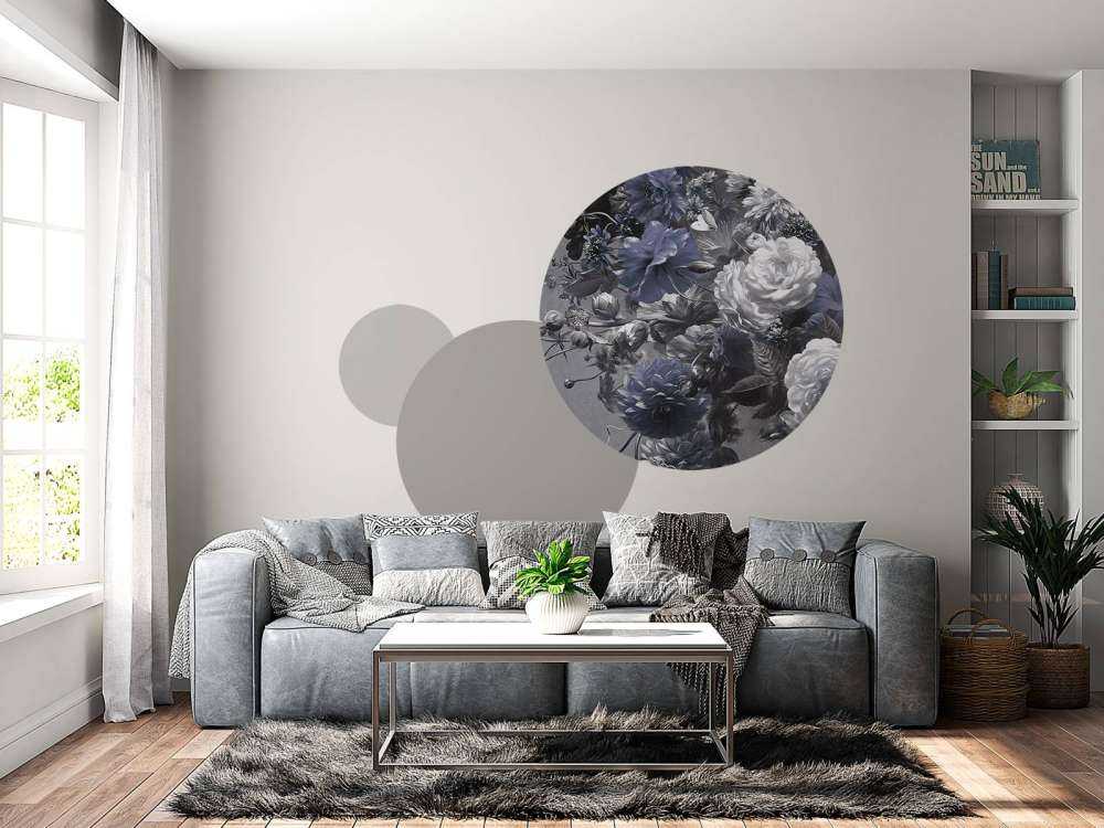 Big bouquet with poppies Blue