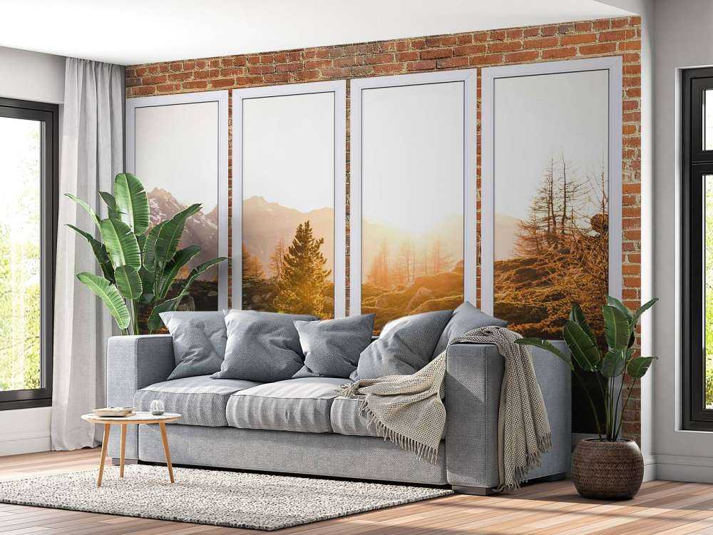 Zonsopkomst in alpenlandschap