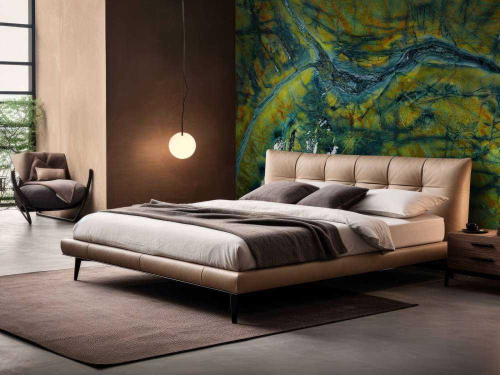 Groen marmer met oranje