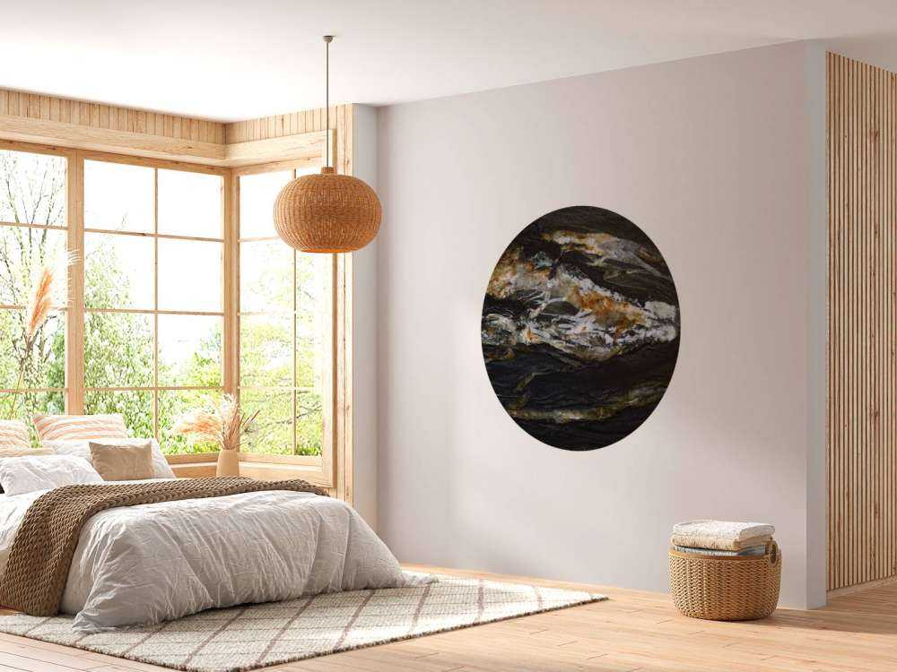 Zwart marmer met reliëf