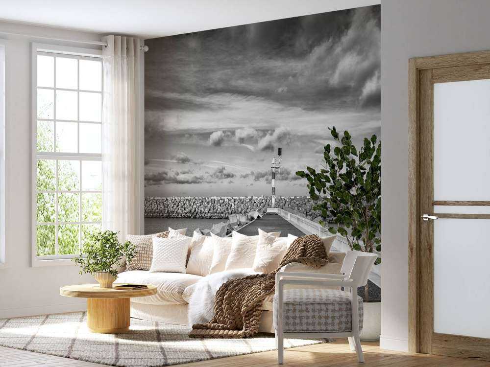 Kademuur van de jachthaven van Cadzand Bad 