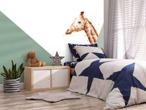 Groene driehoeken met giraffe