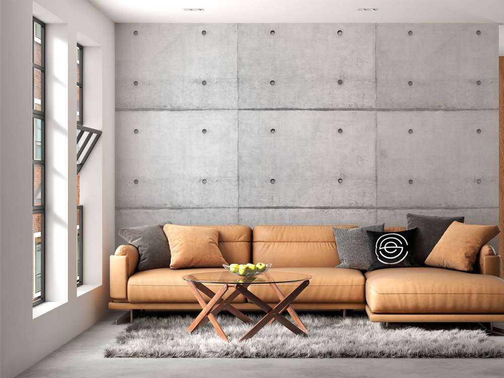 Grijze betonnen platen