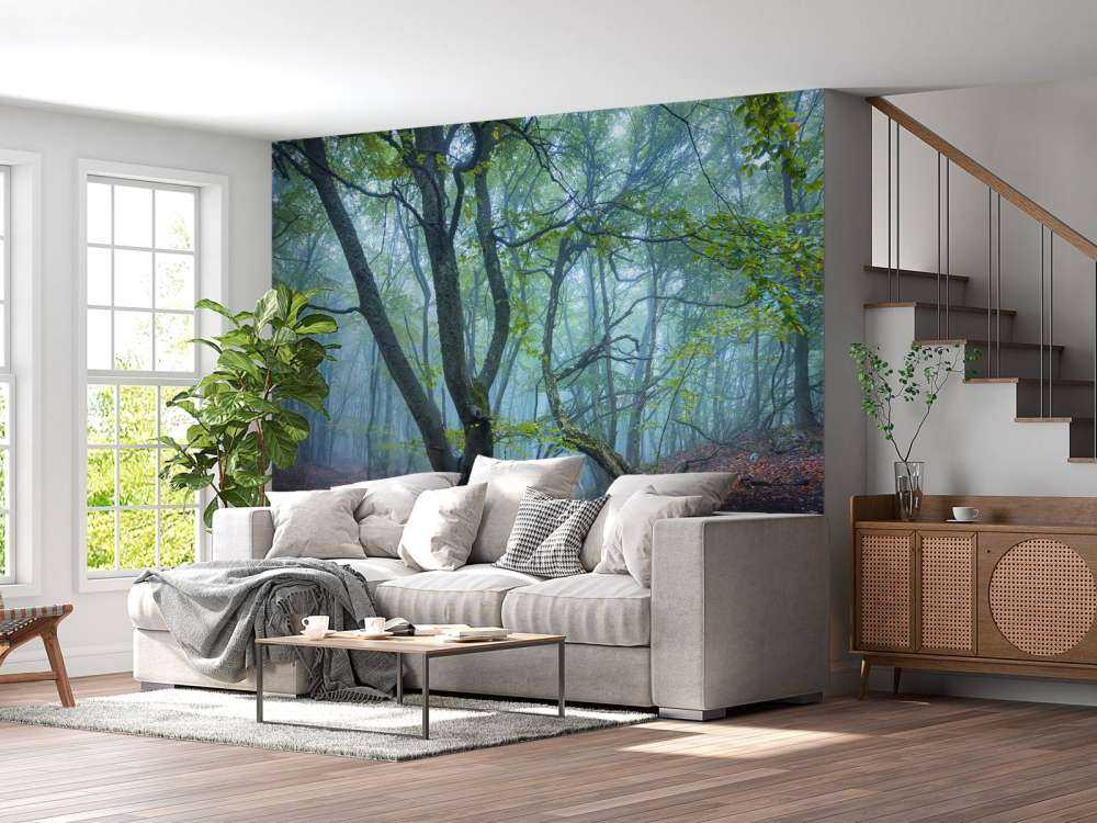 Schuin groeiende bomen