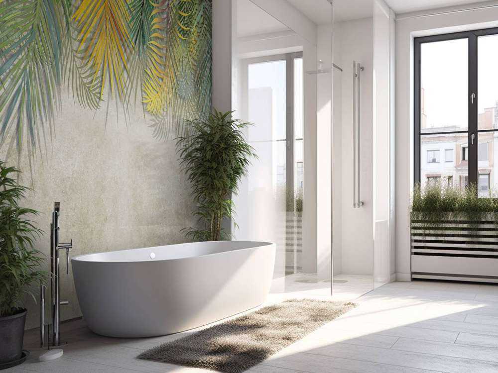 Regenboog palmbladeren