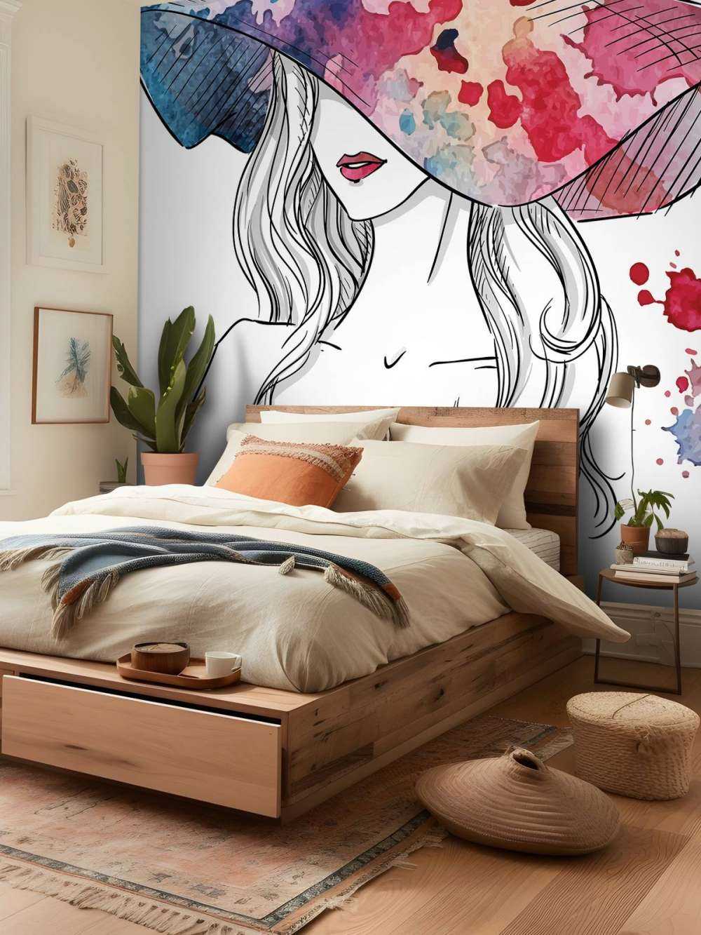 Schets van een vrouw met een hoed