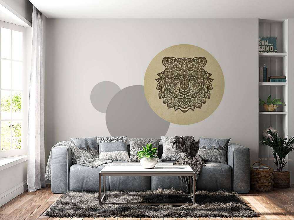 Tijger hoofd met een grunge achtergrond+