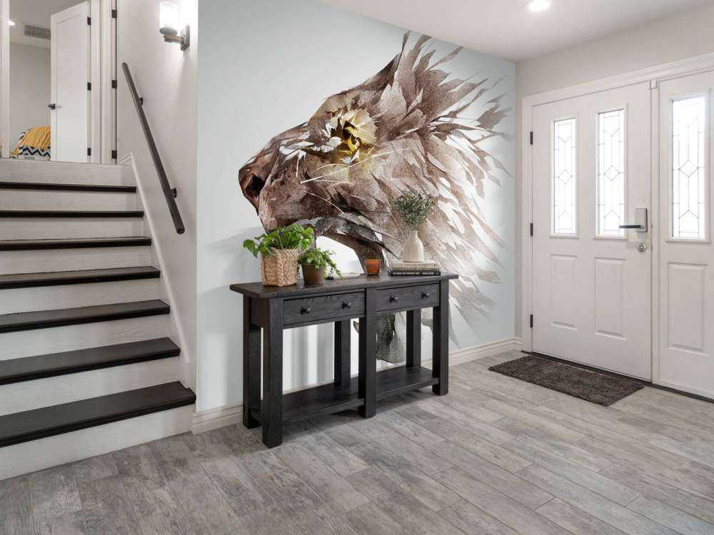 Schets van een boze leeuw