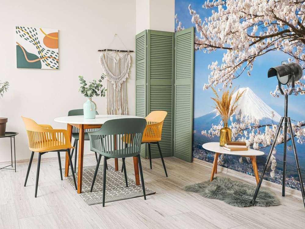 Bloesem voor de Fuji Berg