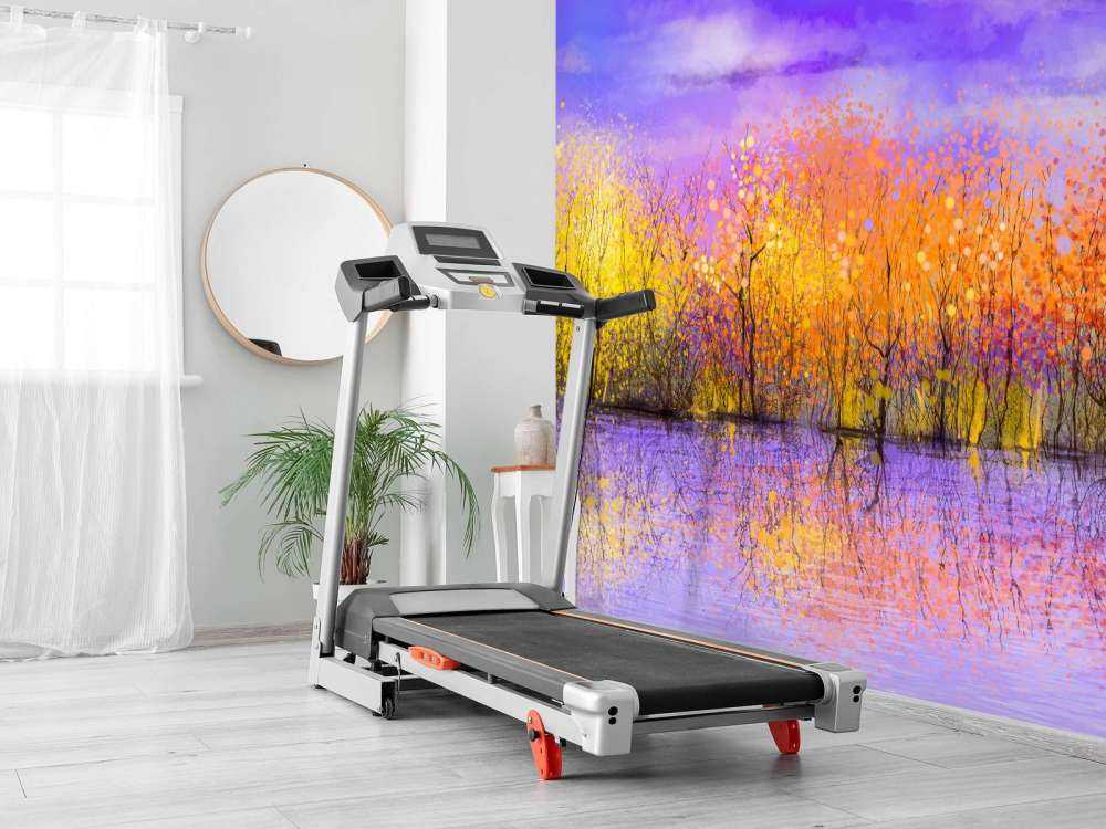 Olieverfschilderij met bomen in de herfst