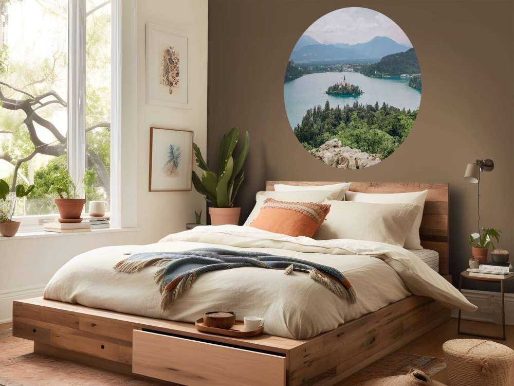 Grote kerk op een eiland