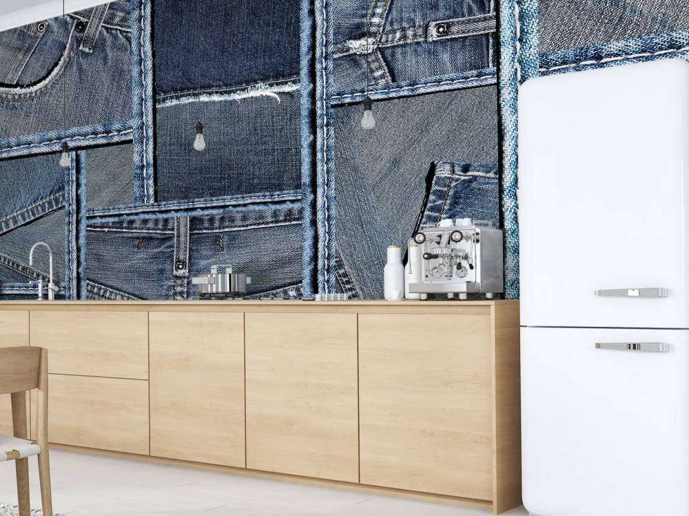 Blue denim texture