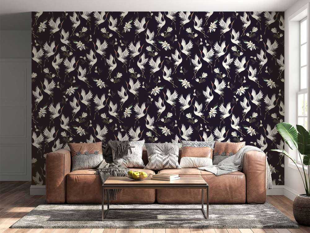 Vliegende kraanvogels patroon