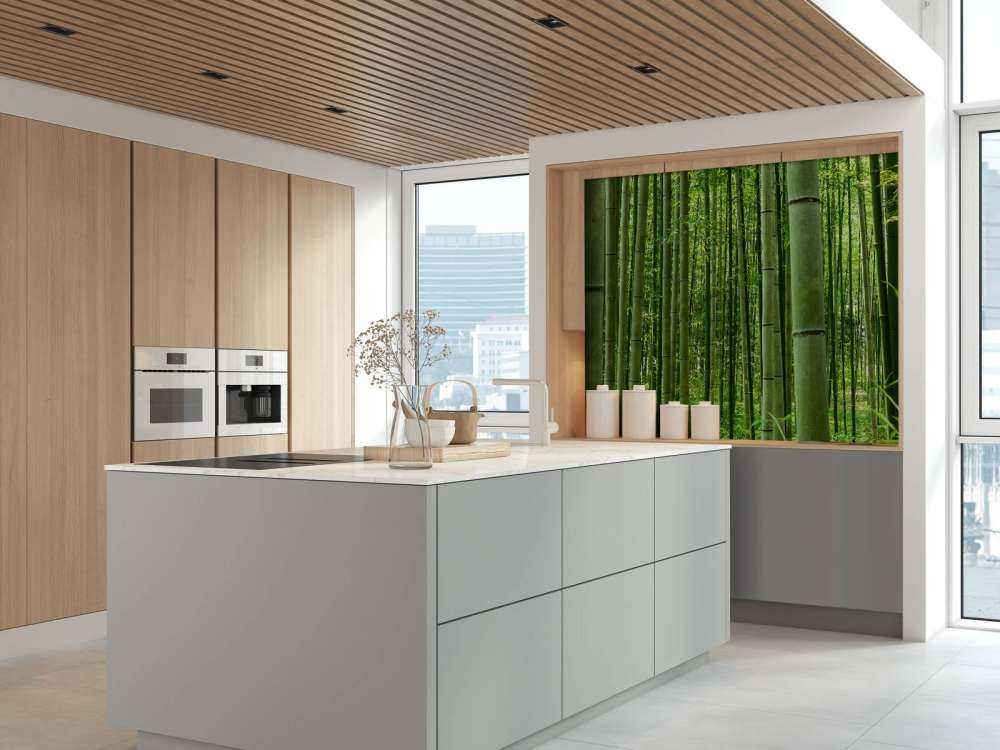 Midden in het bamboebos