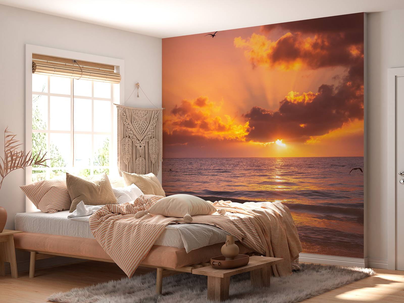 Prachtige oranje zonsondergang
