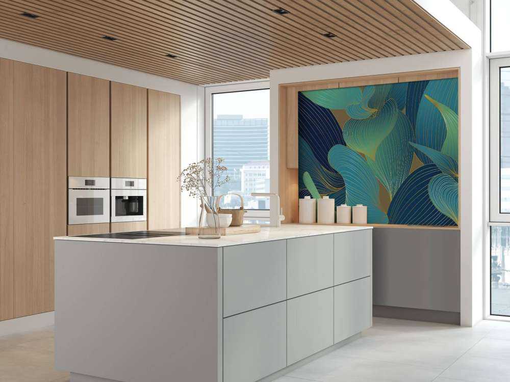 Blauwe en groene bladeren