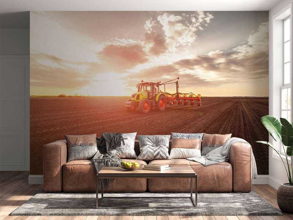 Tractor aan het werk