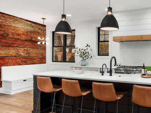 Hout met grove structuur
