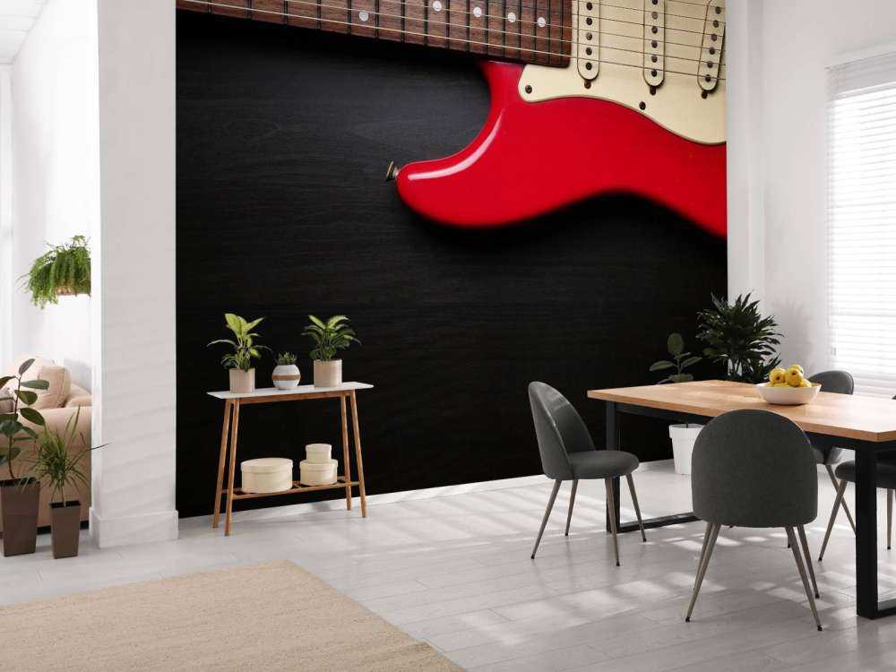 Rode elektrische gitaar