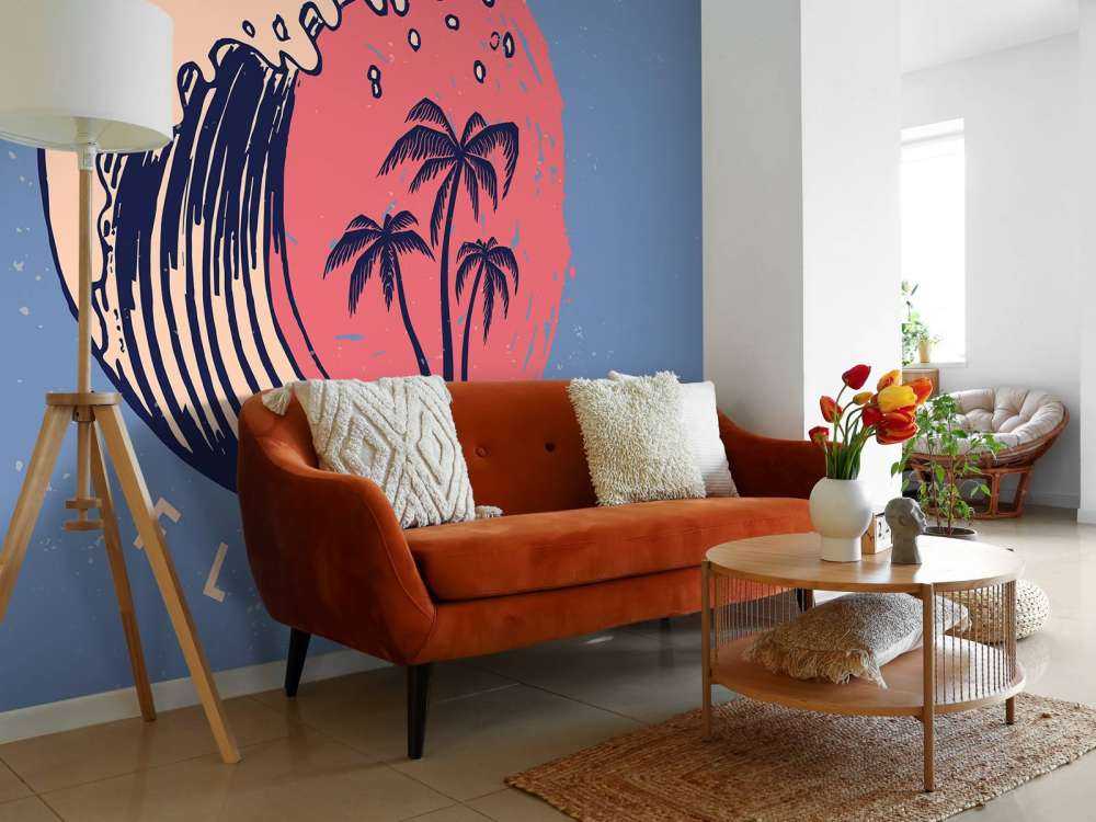 Miami logo met een donkerblauwe achtergrond