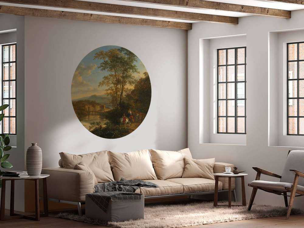 Italiaans landschap met de Ponte Lucano over de Aniene rivier