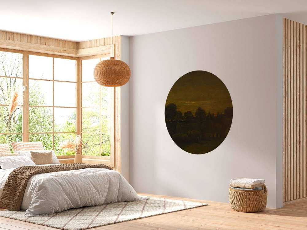 Boerendorp in de avond