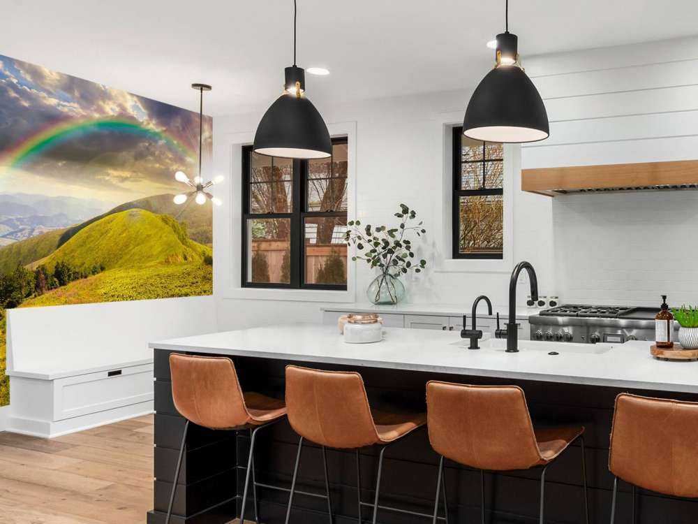 Bergen bij zonsondergang