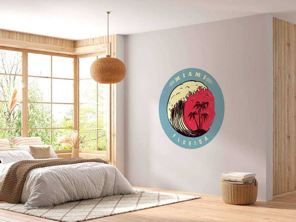 Miami logo met een lichtblauwe achtergrond