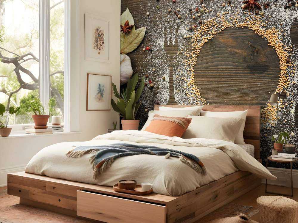 Kruiden op een eettafel