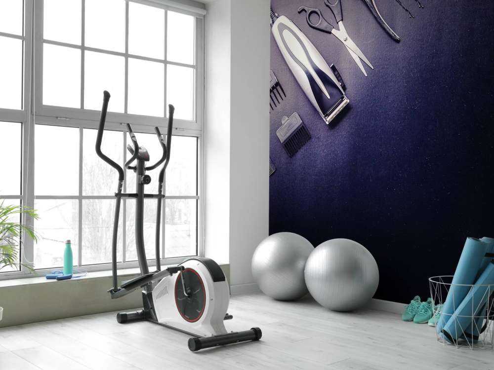 Kapper hulpmiddelen met een donkere achtergrond