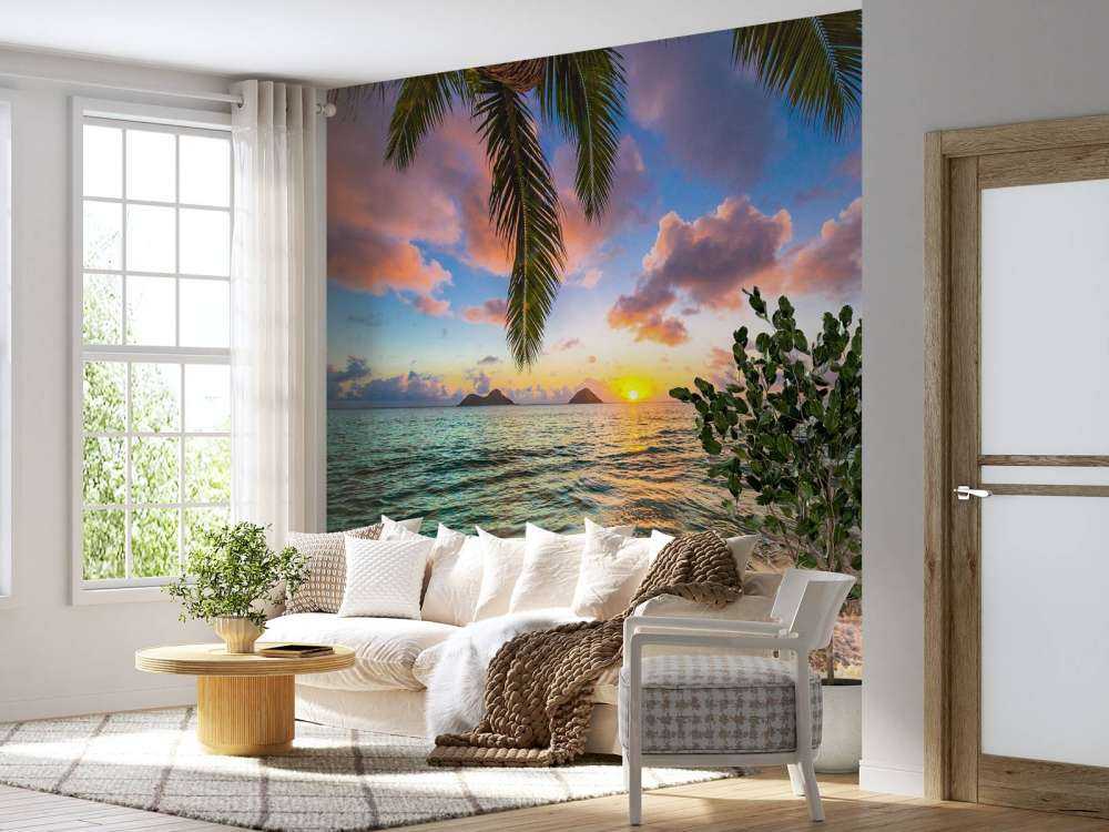 Zonsondergang bij Lanikai beach