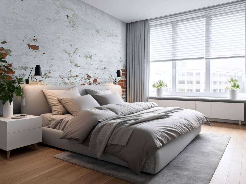 Bakstenen muur met beton